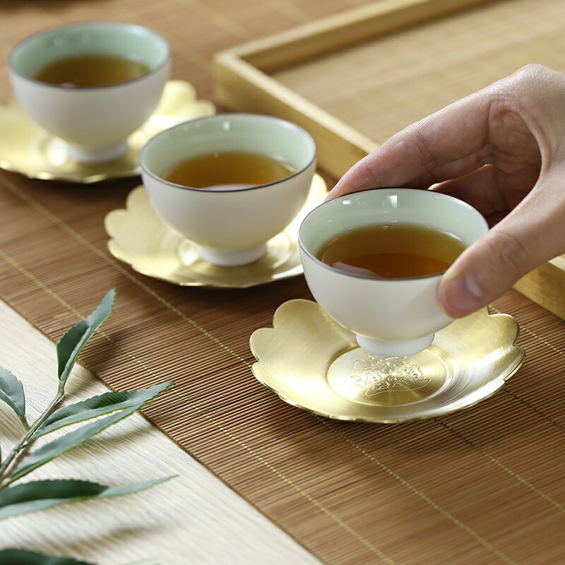 茶具茶杯墊禪意杯墊防燙隔熱加厚墊茶道茶杯托茶具配件茶杯托盤 2