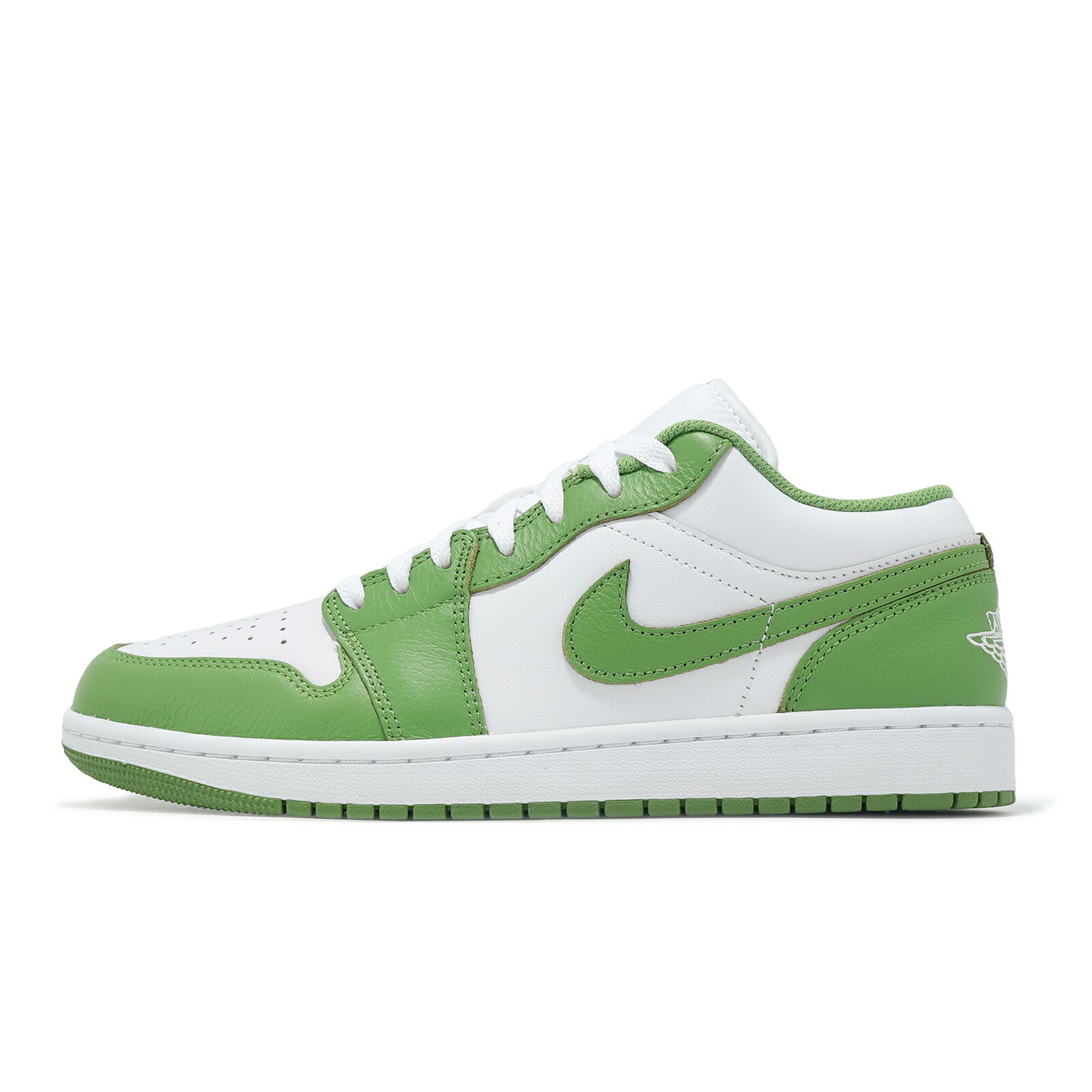 Nike 休閒鞋 Air Jordan 1 Low SE 男鞋 白 綠 CHLOROPHYLL 皮革 AJ1