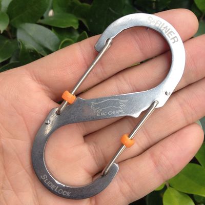 不銹鋼快掛扣防盜鎖定創意8字背包扣迷你鑰匙扣EDC戶外隨身快掛扣 7