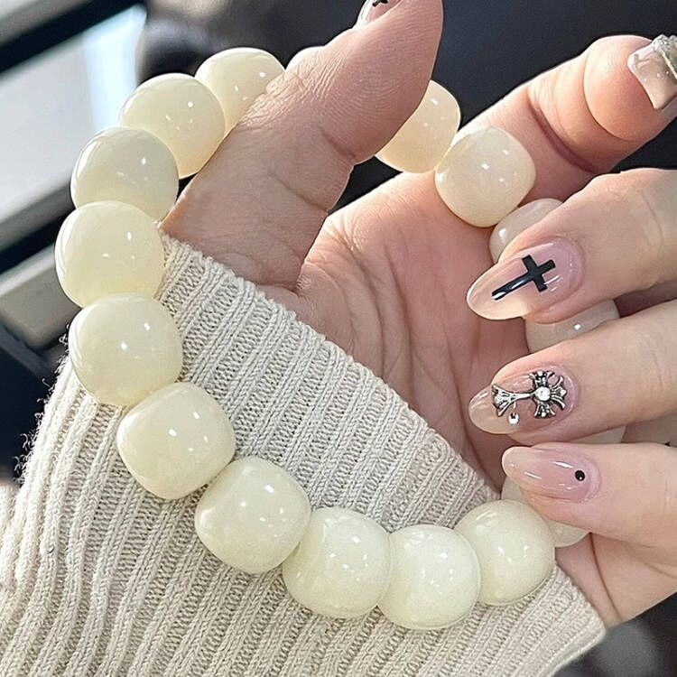 原生態白玉菩提根手串女繞指柔學生正品文玩菩提子佛珠單圈手鏈男