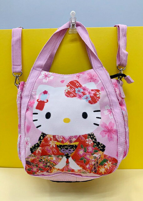【震撼精品百貨】Hello Kitty 凱蒂貓 Sanrio HELLO KITTY手提袋/斜背袋-櫻花和服#12906 震撼日式精品百貨