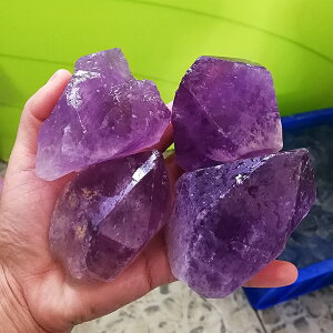 天然巴西紫水晶大顆粒原石晶芽礦標擺件 紫水晶大塊雕刻標本毛料