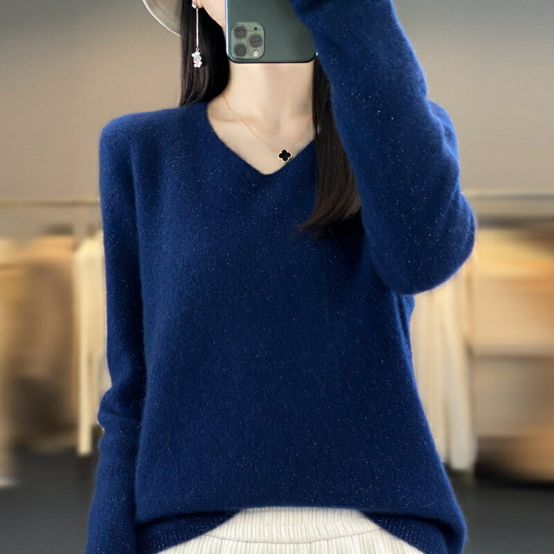羊毛衫針織毛衣-純色保暖套頭長袖女上衣9色74hk52【獨家進口】【米蘭精品】