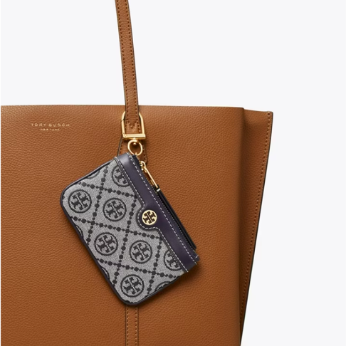 Tory burch monogram card 2025 case keyring