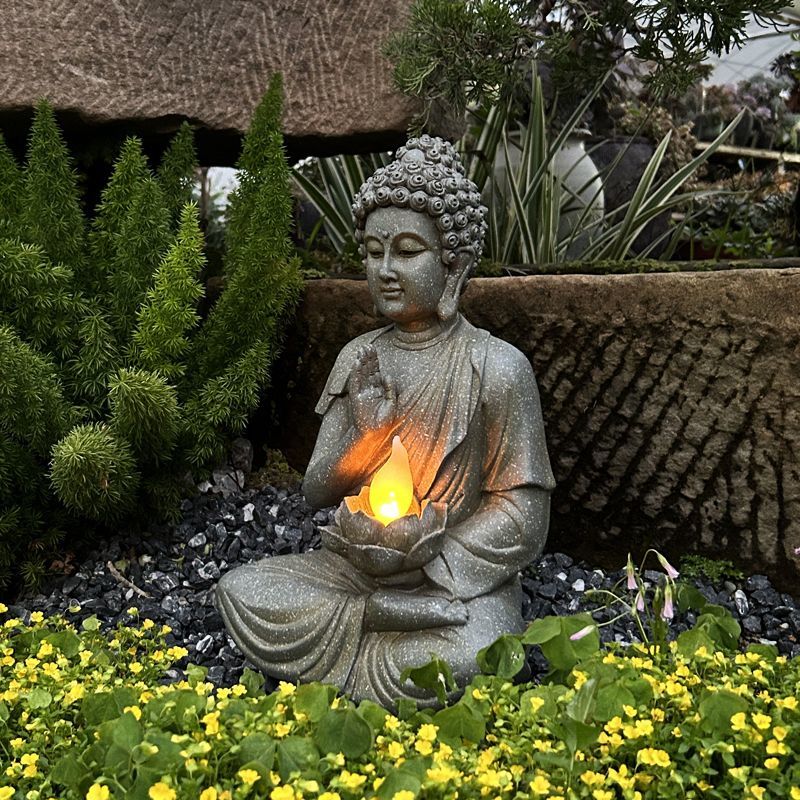 工廠直銷 免運 太陽能燈 戶外燈 庭院燈 造景燈 佛像中式花園庭院佈置園藝造景家居書房太陽能燈擺設裝飾禪意擺件