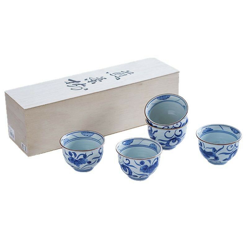有田燒復古】茶杯主人杯青花陶瓷杯品茗杯日式茶具陶瓷茶杯禮盒套裝日本
