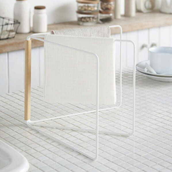 簡易品質廚房置物架立式可折疊抹布架毛巾掛架臺面收納架擦布架子