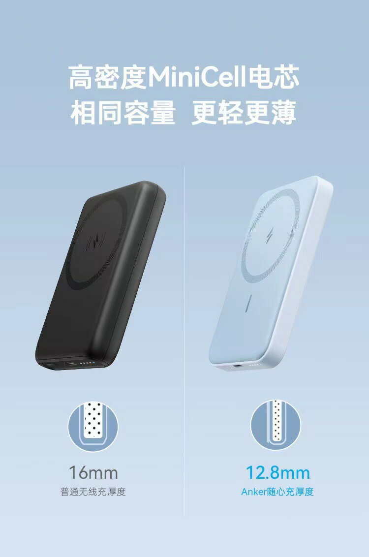 台灣現貨? Anker 安克 磁吸行動電源 A1611 磁吸無線充 便攜 5000mAh 移動電源 適用蘋果 9