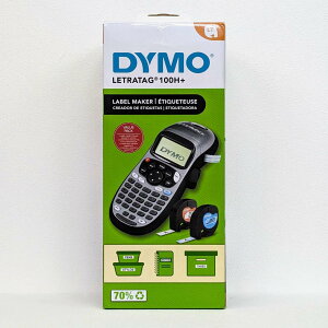 [4美國直購] DYMO LetraTag LT-100H+ 含2捲標籤膠帶 手持標籤機 打標機 12mm x 4m 紙白+塑膠透明標籤_TA2