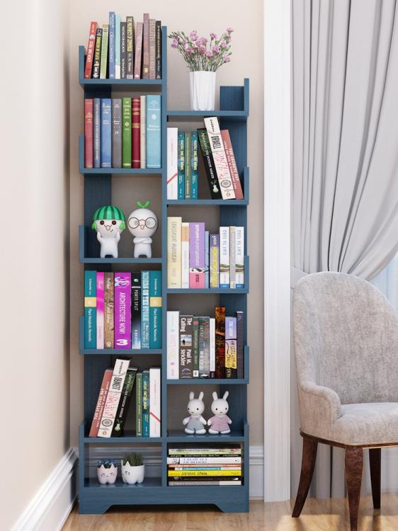 簡易兒童書架落地家用省空間客廳小書櫃置物架創意繪本收納省空間