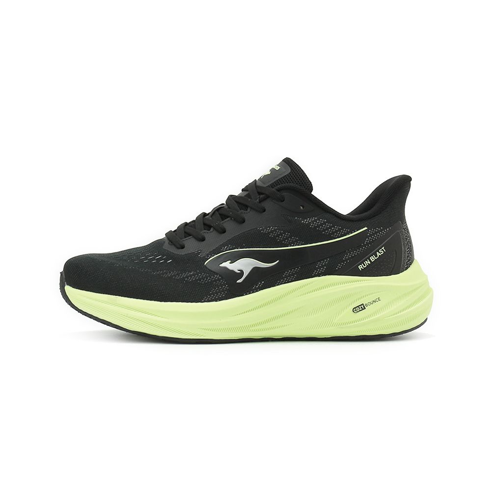 KANGAROOS RUN BLAST 超輕量慢跑鞋 黑綠 KM61150 男鞋