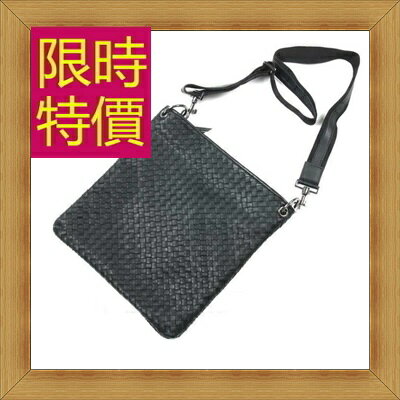 真皮編織包 男包包-時尚手工編織小羊皮男包包2色55t78【獨家進口】【米蘭精品】