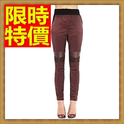 真 羽絨90%白鴨絨 羽絨褲休閒長褲-個性牛毛拼接保暖女褲子3色64q37【獨家進口】【米蘭精品】