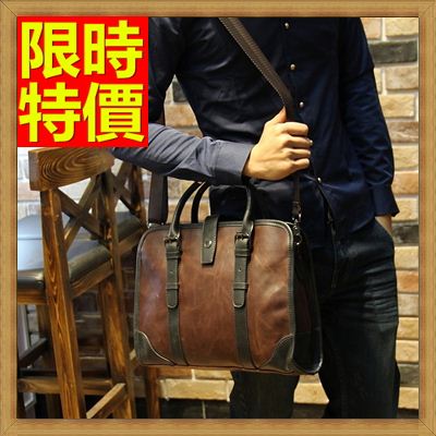 現貨+預購 手提包 公事包-橫款商務時尚皮革肩背斜背男包包2色64y23【獨家進口】【米蘭精品】 2