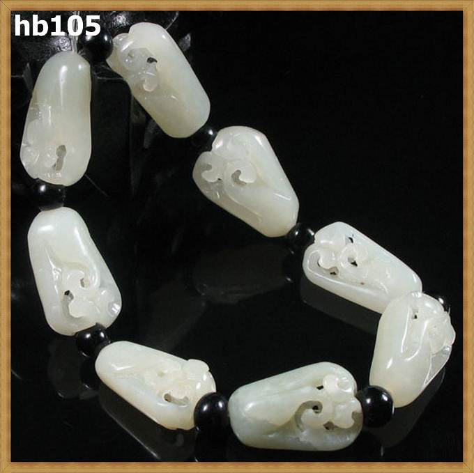 和闐白玉 籽料羊脂白玉 和闐玉 手珠-開運避邪投資增值【附鑑定書】【奇珍館】2hb105