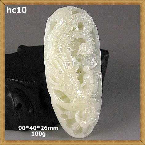 羊脂白玉 籽料和闐玉 和闐白玉 鳳凰把件(非A貨退錢)-開運避邪投資增值【附鑑定書】【奇珍館】hc10