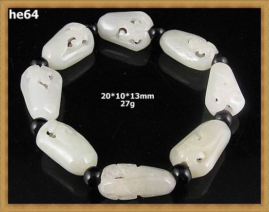 和闐白玉 籽料和闐玉 羊脂白玉 名家精雕佛手手珠(非A貨退錢)-開運避邪投資增值【附鑑定書】【奇珍館】he64