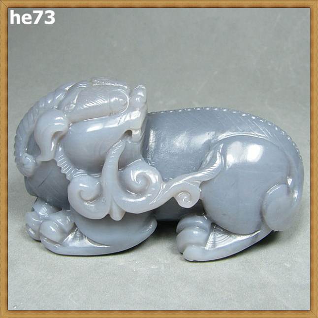 和闐玉 籽料和闐白玉 羊脂白玉 名家精雕貔貅天祿超大把件(非A貨退錢)-開運避邪投資增值【附鑑定書】【奇珍館】he73