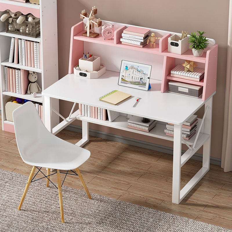 書桌書架組合小戶型現代簡約電腦臺式桌家用臥室學生學習寫字桌子