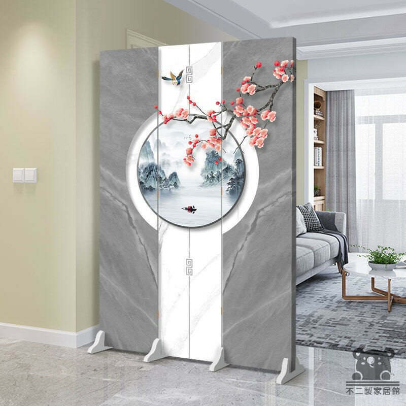 公司貨 可開發票 【免運 客製化】贈送底座+輪子 客製化屏風 北歐風屏風 簡約屏風 臥室屏風 客廳屏風隔間 隔斷屏風 辦公室屏風全館八折 工廠現貨直銷 特惠/年底鉅惠 5h108 0