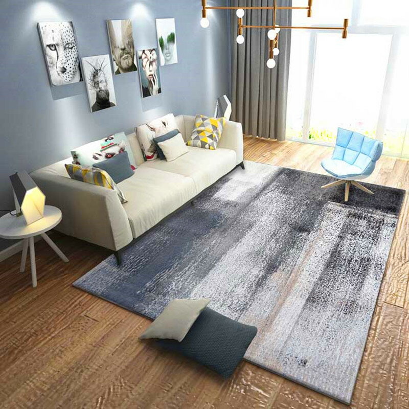 北歐抽象水墨現代簡約藝術客廳茶幾沙發地毯臥室書房滿鋪地毯定制