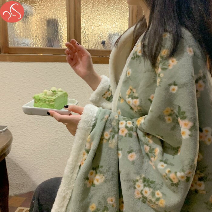復古碎花毛毯珊瑚絨秋冬款四季通用客廳臥室辦公室午睡蓋毯空調毯