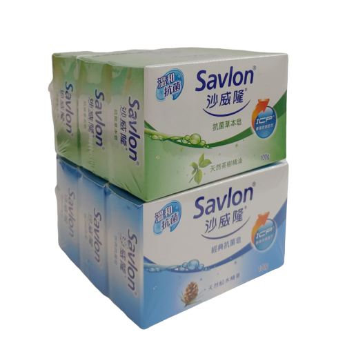 Savlon沙威隆草本皂 天然茶樹精油/天然松木精華 100gX3入售 憨吉小舖