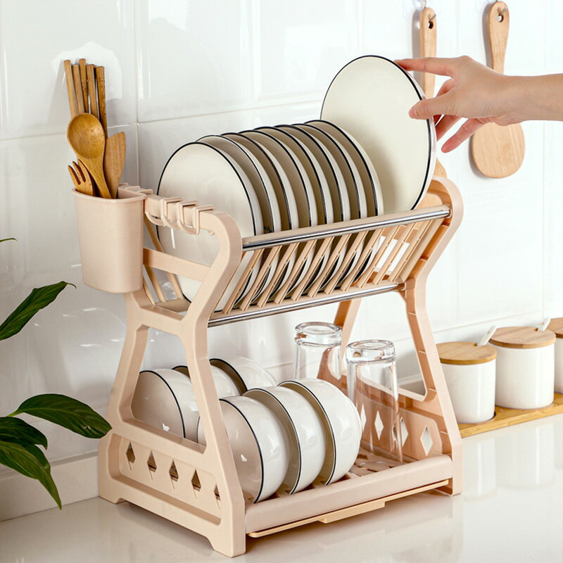 廚房置物架家用碗柜多層臺面瀝水碗架碗碟收納架放餐具筷子整理架