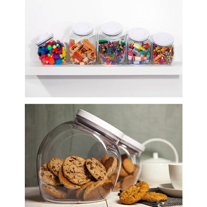 【快速出貨 附發票】OXO POP 圓口 萬用 收納罐 1.9L 保鮮盒 按壓收納罐 餅乾收納 分裝 3