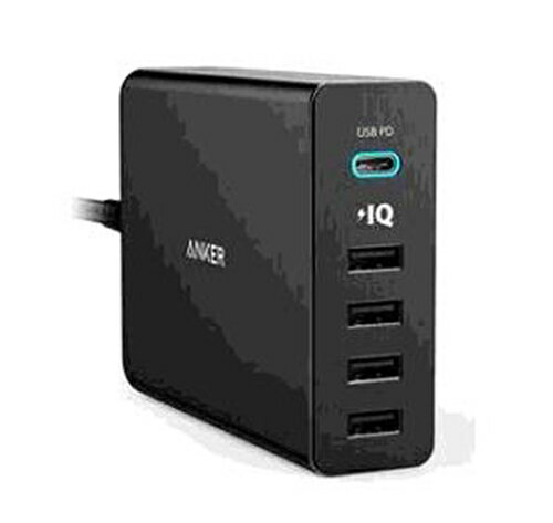 [2美國直購] Anker PowerPort + 5 USB - C Delivery USB for Macbook iPhone 黑