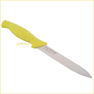 asdfkitty可愛家☆貝印KAI黃色不鏽鋼水果刀-日本正版商品