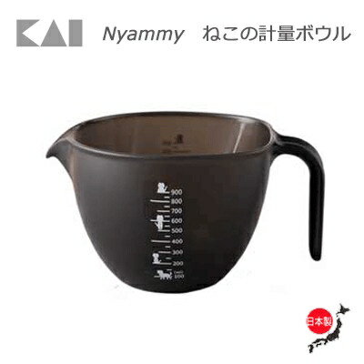日本製貝印貓圖案量杯秤重碗 kai 廚房五金 麵包 蛋糕 廚房用具 量杯 料理用 可微波 秤重 料理 KAI貝印