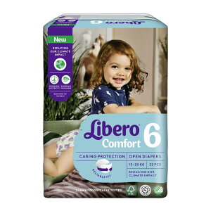 [送天才小廚神烹飪組] 麗貝樂 Libero 嬰兒紙尿褲 6號XL (22片x8包/箱)【甜蜜家族】