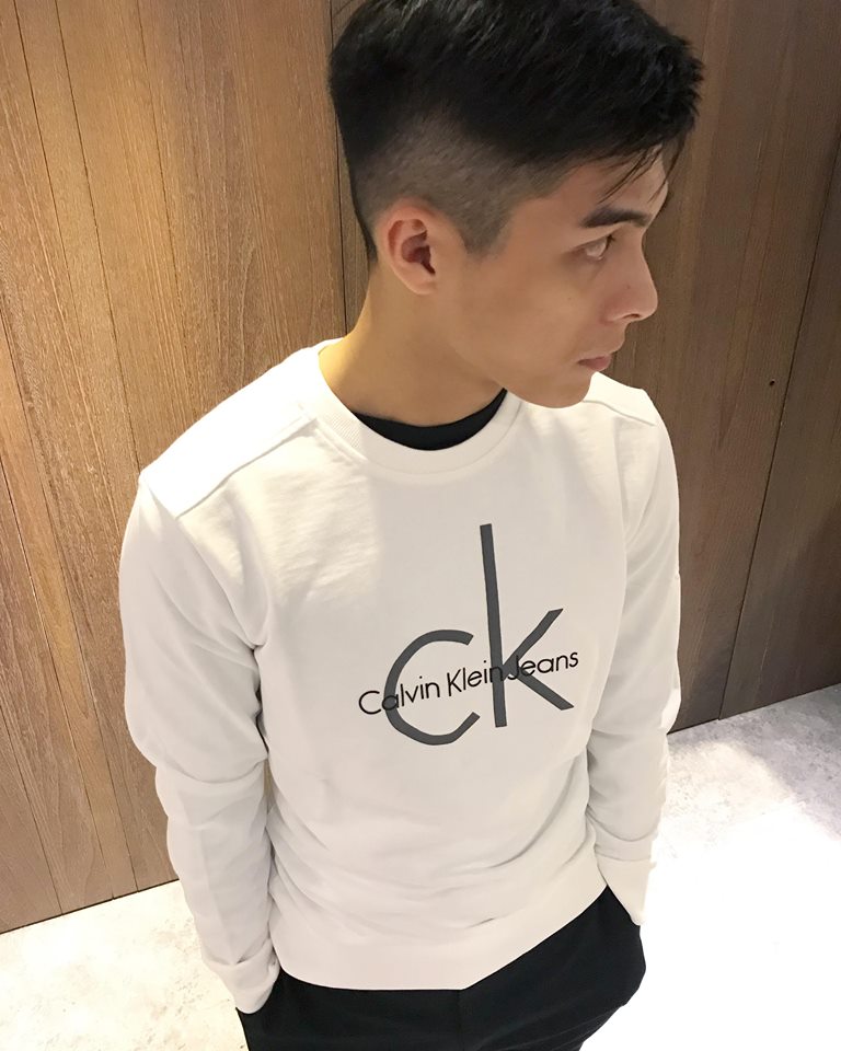 美國百分百【全新真品】Calvin Klein 大學T CK 長袖 T恤 T-shirt 經典款 白色 S號 I494