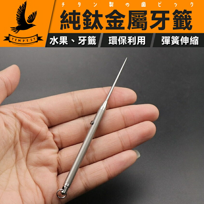 【純鈦】鈦合金牙籤 隨身便攜牙簽 防水戶外水果簽 鈦合金便攜牙籤 多規格 小巧衛生環保 金屬剔牙工具 環保牙籤 剔牙牙籤