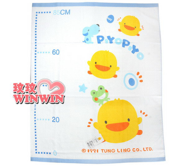 黃色小鴨GT-81623 身高圖兩用毛巾 (毛巾大浴巾) 身高圖設計，伴隨寶寶成長