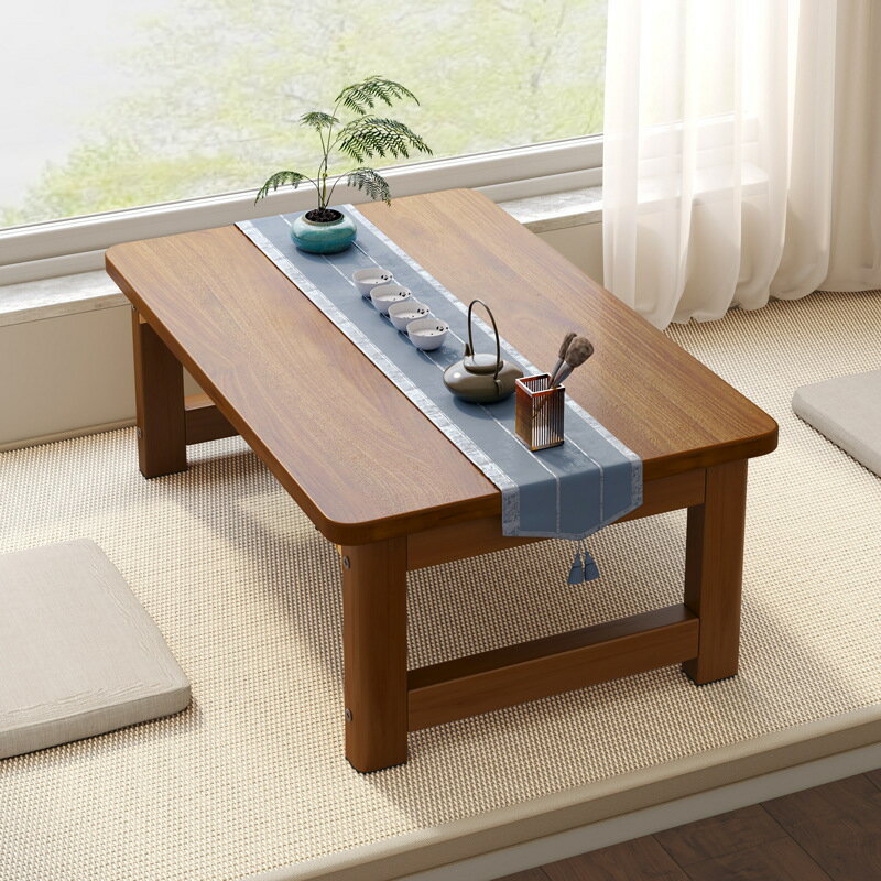 【品質保證】茶幾 茶臺 可折疊飄窗客廳家用小戶型實木小桌子茶桌簡約現代臥室小矮桌