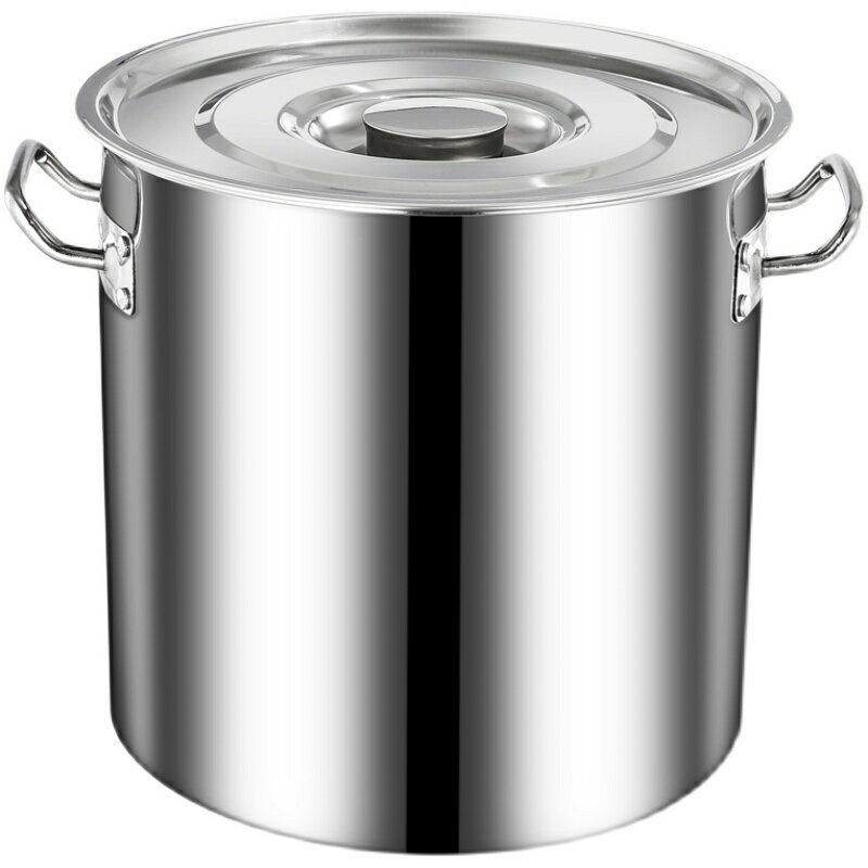 湯桶 加厚導磁復底304不鏽鋼湯鍋帶蓋電磁爐湯桶鹵肉廚房商用復合底桶