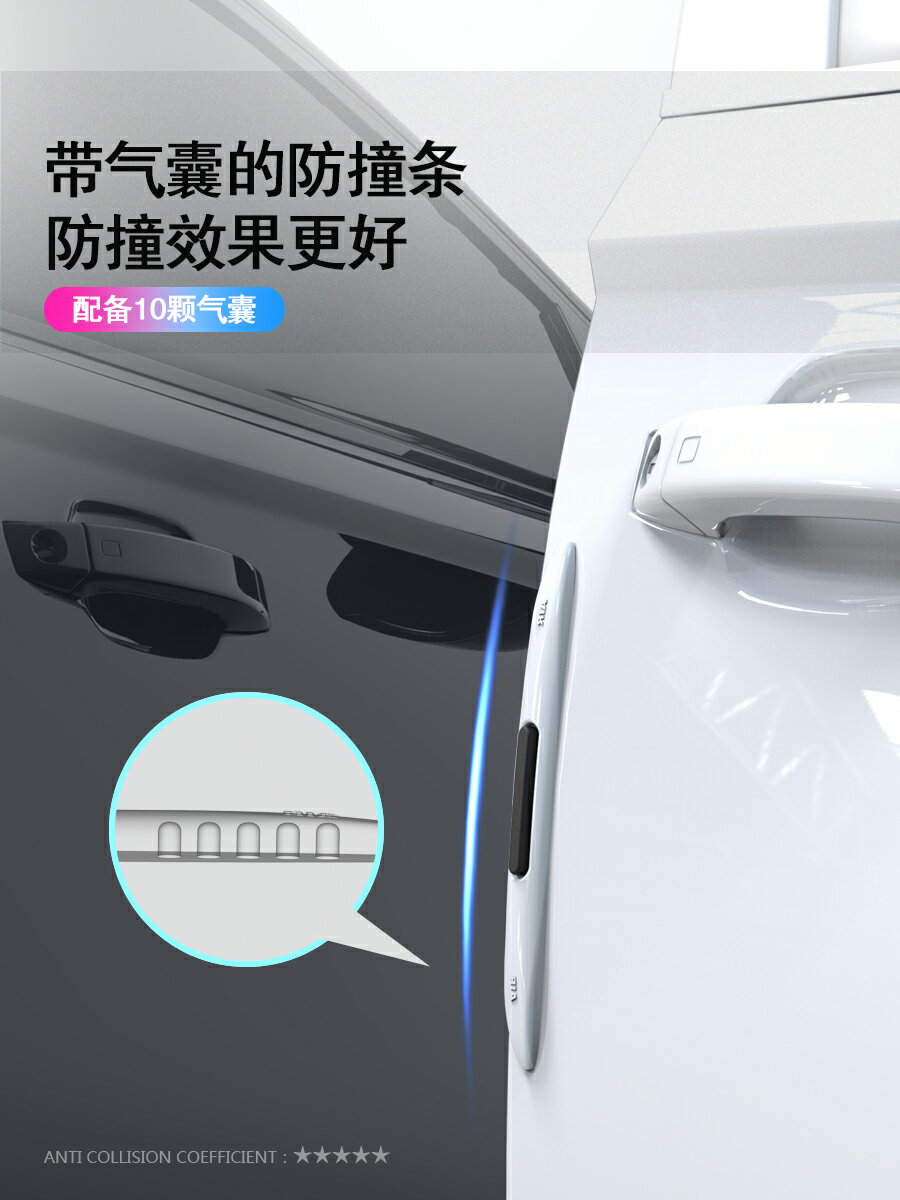 防靜電車門防撞條氣囊防撞貼汽車開門邊後視鏡防擦刮蹭矽膠保護條