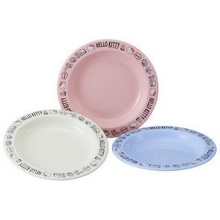 Hello Kitty 可 微波 盤子組 3入 餐具 凱蒂貓 KT 日本製 正版 授權 J00012390