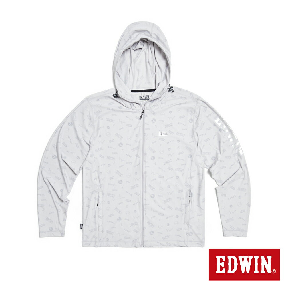 EDWIN 涼感系列 防曬外套-男款 銀灰色