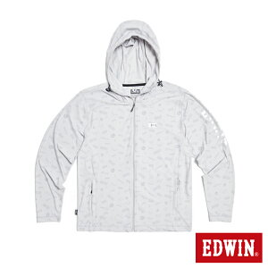 EDWIN 涼感系列 防曬外套-男款 銀灰色