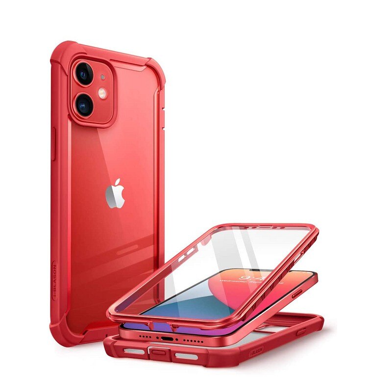 i-Blason Ares手機保護殼 適用iPhone 12/12 Pro 6.1吋 內置屏幕保護膜 橘/紫/紅 [9美國直購]