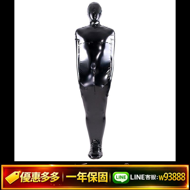 {可打統編 保固一年}Ftshist乳膠氨sm黑色塗膠彈力自縛木乃伊連體束手窒息捆綁套裝