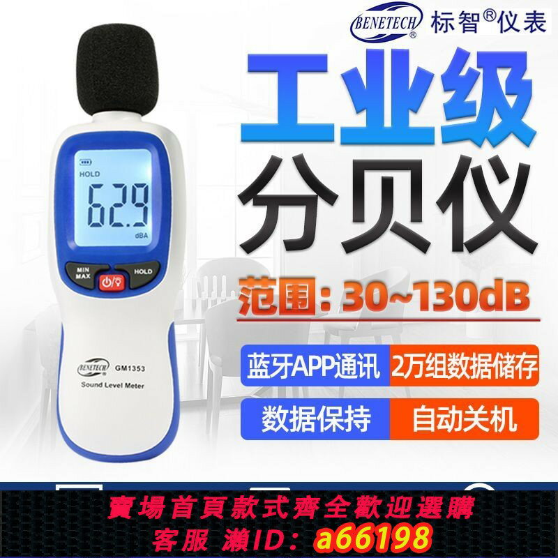 【臺灣公司 可開發票】標智噪音計檢測分貝儀噪聲測試儀聲音儀器聲級計測量儀家用測音量