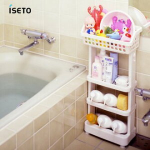 【日本ISETO】 浴室斜取置物架-4層