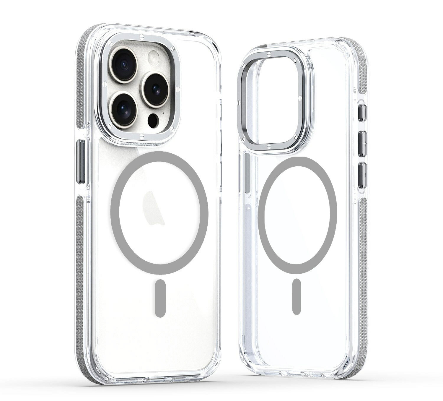 Iphone16雙色邊透明防摔磁吸手機殼 保護鏡頭設計 7