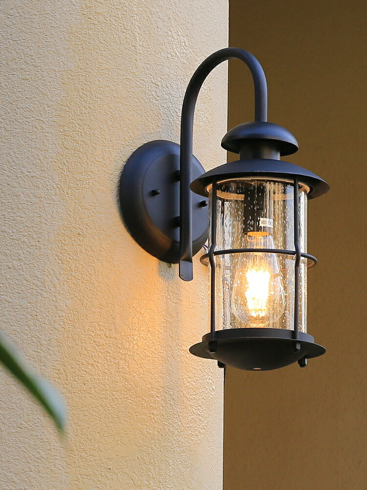 戶外壁燈美式復古防水花園過道燈創意簡約歐式室外陽臺別墅庭院燈