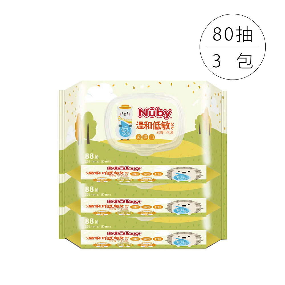 Nuby EDI 超純水柔濕巾(88抽)-3包入【悅兒園婦幼生活館】