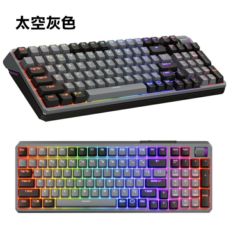 【享最高折300】酷碼 Cooler Master MK770 RGB無線三模機械式鍵盤 太空灰色 紅軸/白軸